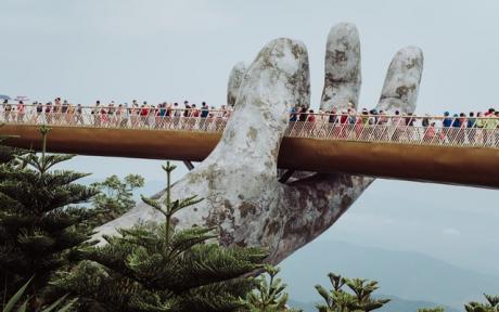 Golden Bridge on Ba Na Hills, Vietnam, Da Nang