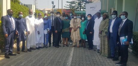 The managing director, Galaxy Backbone, Prof. Muhammad Abubakar (seventh from right) flanked by members of the Korean, Cameroonian delegation, and GBB officials during the delegates study tour at the agency’s headquarters in Abuja.