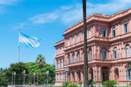 Casa Rosada, a famous pink government building in Buenos Aires